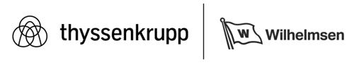 Thyssenkrupp and Wilhelmsen logos side by side